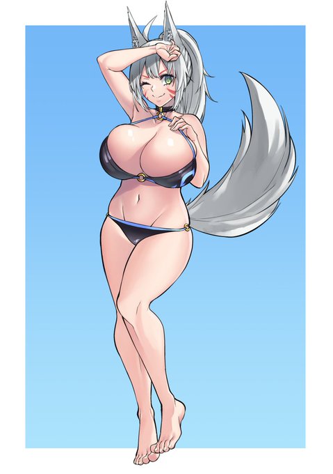 Kaden #水着 #ネコ耳 #おっぱい https://t.co/o5GSGsbRkG 