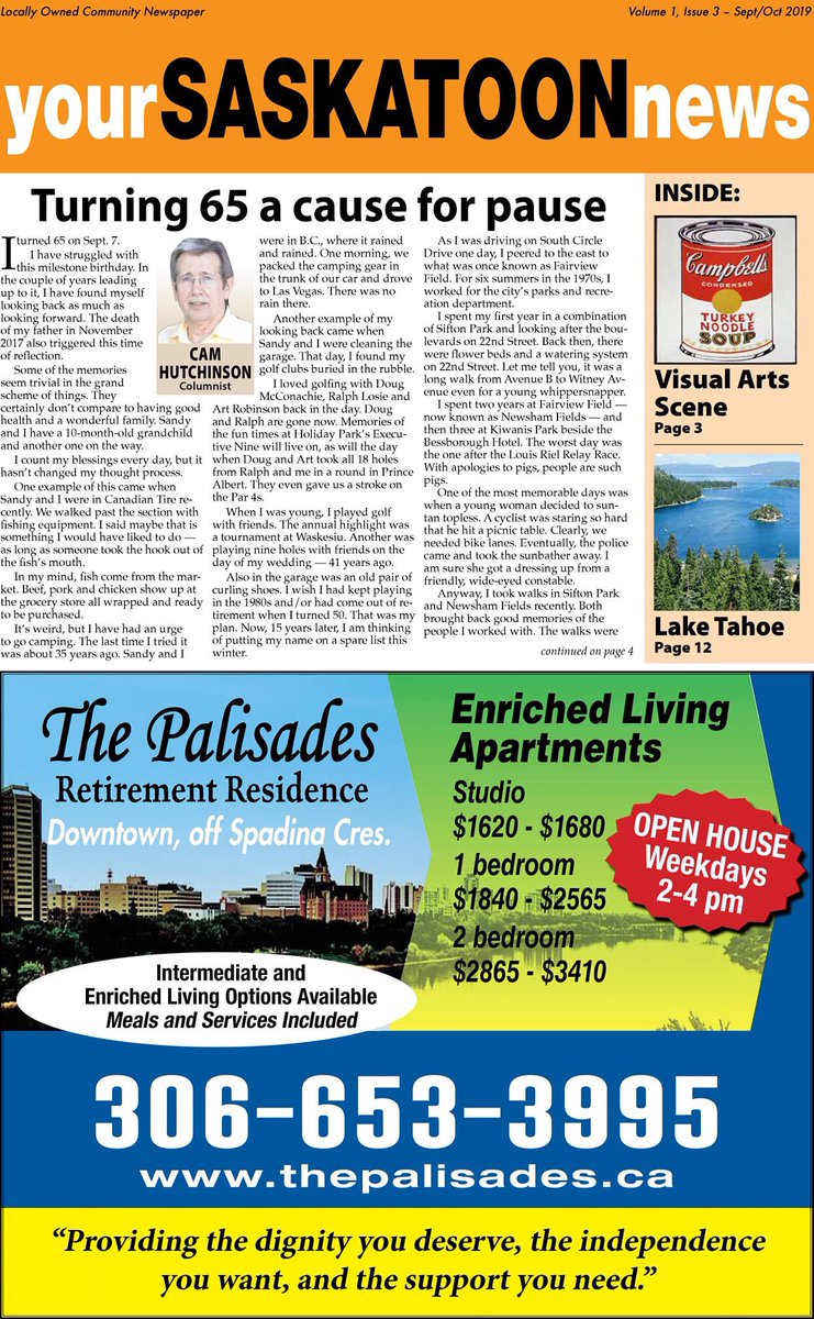 yourstoonnews's tweet photo. The new issue of yourSASKATOONnews is available for free pickup in our pickup boxes around the city. 

Here are the cover page articles for the September issue of yourSASKATOONnews. https://t.co/EH9YVZgTSL