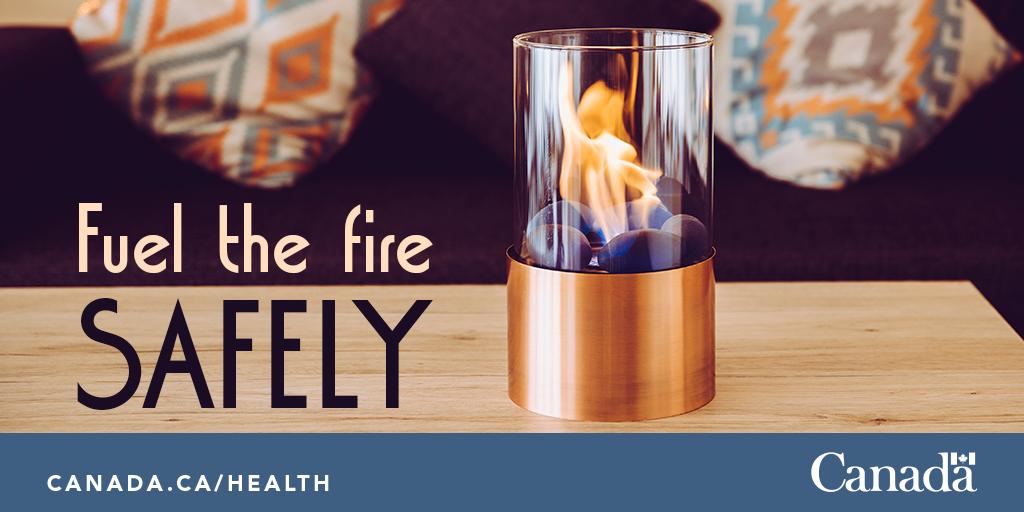 GovCanHealth's tweet photo. Portable #fireplaces and #firepots add ambiance to your space but there are risks to using them, especially with pourable fuels. Learn about the dangers of flame jetting and how to protect yourself: https://t.co/VGOhtEezDX
#keepitsafe https://t.co/zRXlCReLpJ
