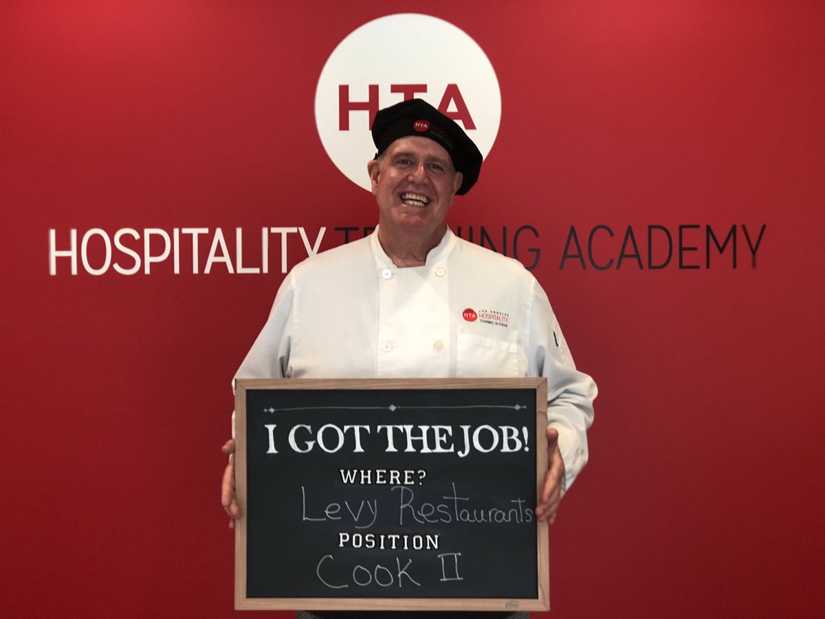 LosAngelesHTA's tweet photo. Congratulations Mario! 🎉 #hired as a Cook 2 by @LevyRestaurants at @STAPLESCenter after completing @LosAngelesHTA @USDOL @LACountyWDACS #culinaryapprenticeship becoming a @UNITEHERE11 member.
#successstory #Culinary #htala #unionjob #opportunity #employment https://t.co/XOk1rQ6gtk