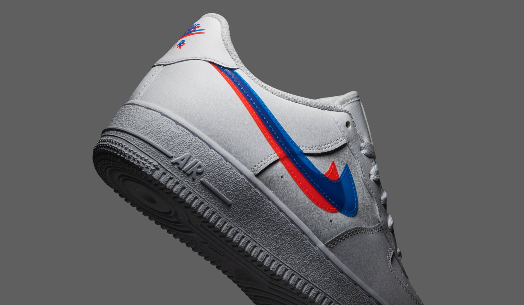  Nike Air Force 1 Lv8 Ksa Gs (White/Blue Hero-Bright Crimson |  Basketball