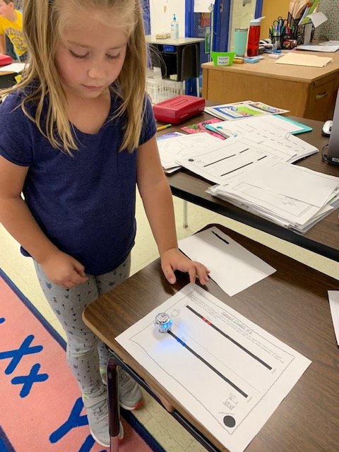 First_Grade_Fun's tweet photo. First graders learned some basic coding today with our ozobot!  They can't wait for more tomorrow!  #firstgrade #rutlandne #vted https://t.co/aq7v6nYg5q