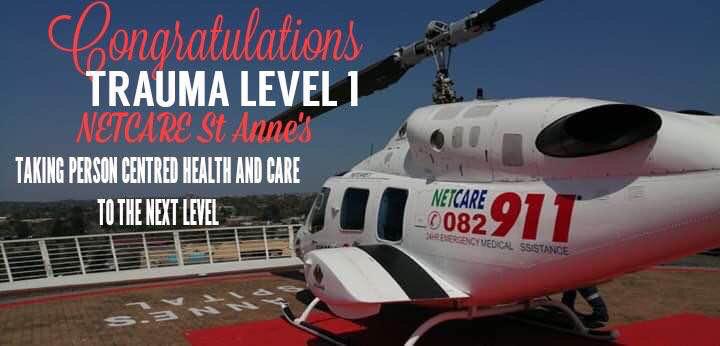 Netcare911_sa's tweet photo. Netcare St Anne's Hospital

The emergency department at Netcare St Anne’s Hospital in Pietermaritzburg has been accredited as a level 1 trauma centre by the Trauma Society of South Africa (TSSA), becoming the 3rd private trauma facility in the country to be endorsed in this way. https://t.co/UYzbyQAJ7d
