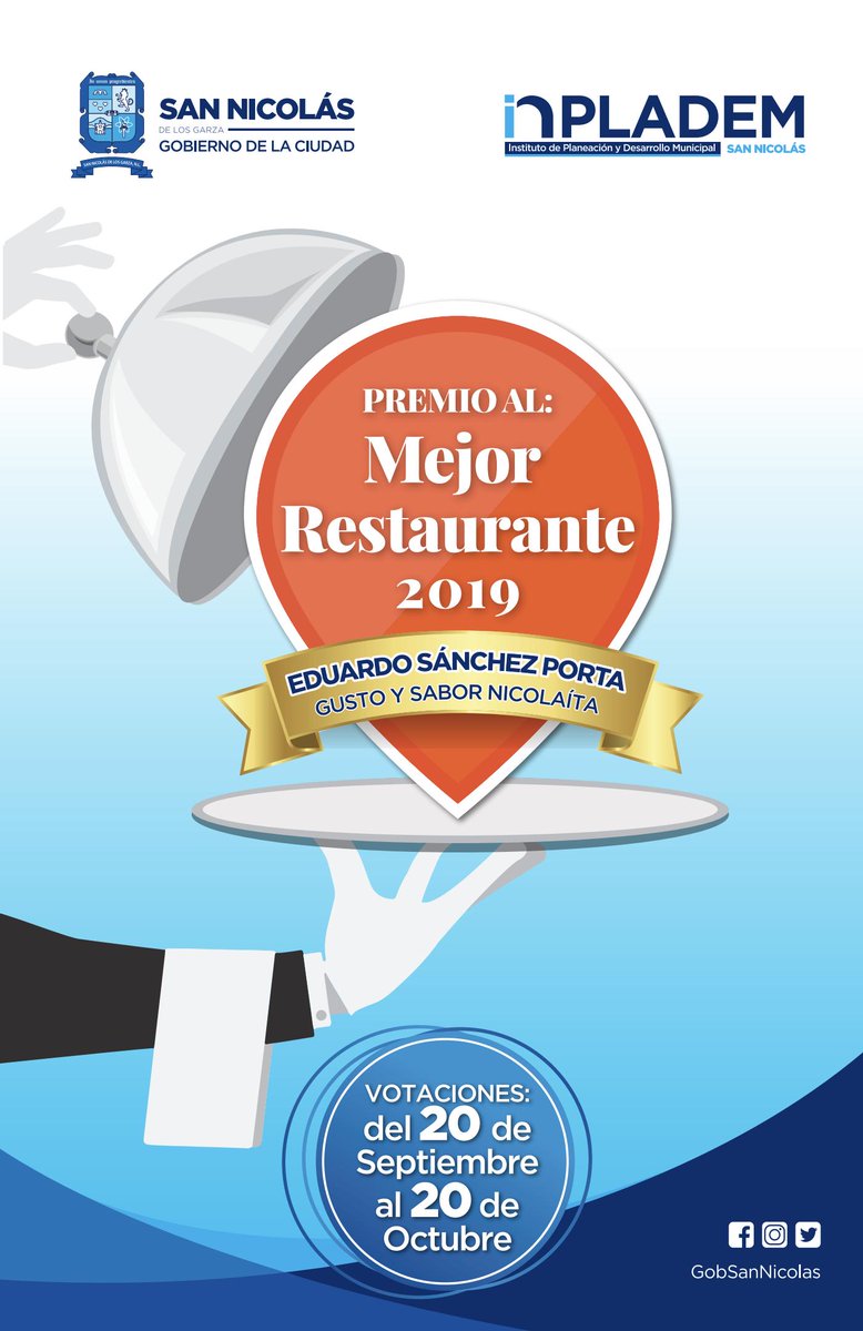 participa votando por tu Restaurante Nicolaita favorito
1⃣ Da like a la página de Facebook del Gobierno de San Nicolás: 
2⃣ Contesta la encuesta y elige tu restaurante favorito en el siguiente link: forms.gle/NyV646b1bBBbqs…
Más información al 📲8307-8586 Ext. 124