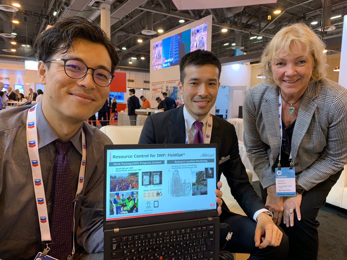JMJ_Consultants's tweet photo. Another 📷 from @GastechEvent! 

#JMJ and #JGC discussing digital transformation and the edge that technology brings in keeping people safe. https://t.co/3JPc6hRfnC