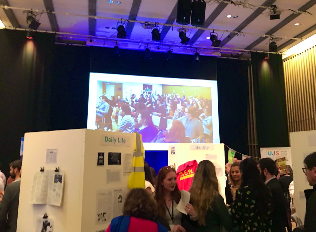 BoardofDeputies's tweet photo. Wonderful to celebrate @UJS_UK’s centenary this evening with the launch of the #UJS100 Exhibition at @JW3London. Here’s to 100 more years of flourishing Jewish student life! 🎉 https://t.co/NY7o1uCdsR