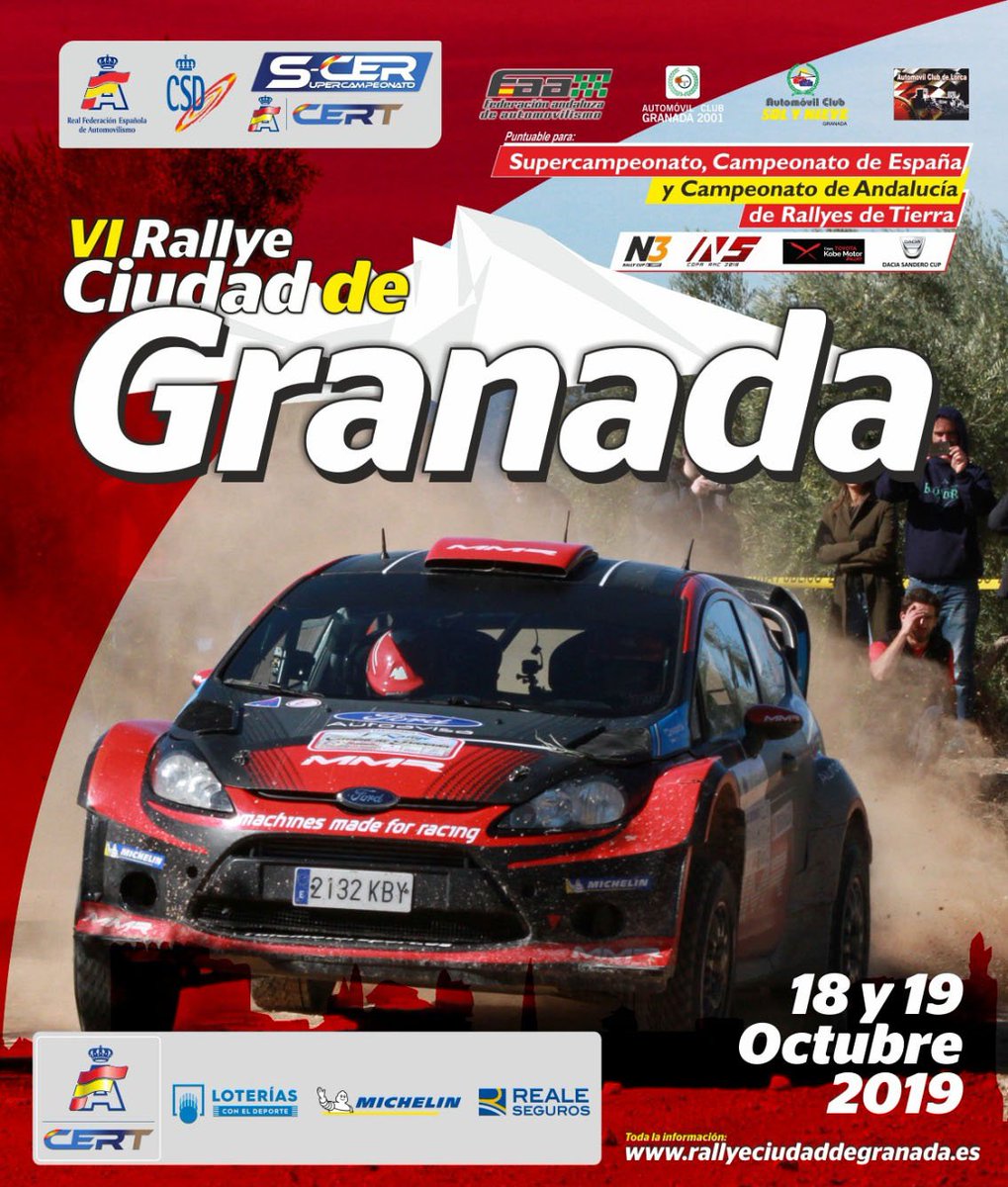Os presentamos el cartel provisional de la sexta edición del Rallye Ciudad de Granada 😁✌️ ¿Os gusta? ❓ <a href="/Rallyesdetierra/">#CERT</a> @SuperCER_RFEdeA #CERT