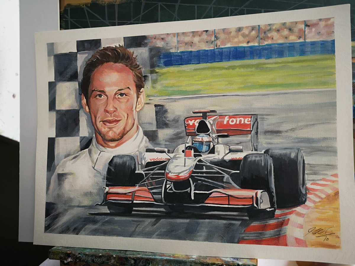 jamsyartist79's tweet photo. Painting I did a few years ago of #button #jensenbutton #formula1 art https://t.co/Eo1FSp4ZFx
