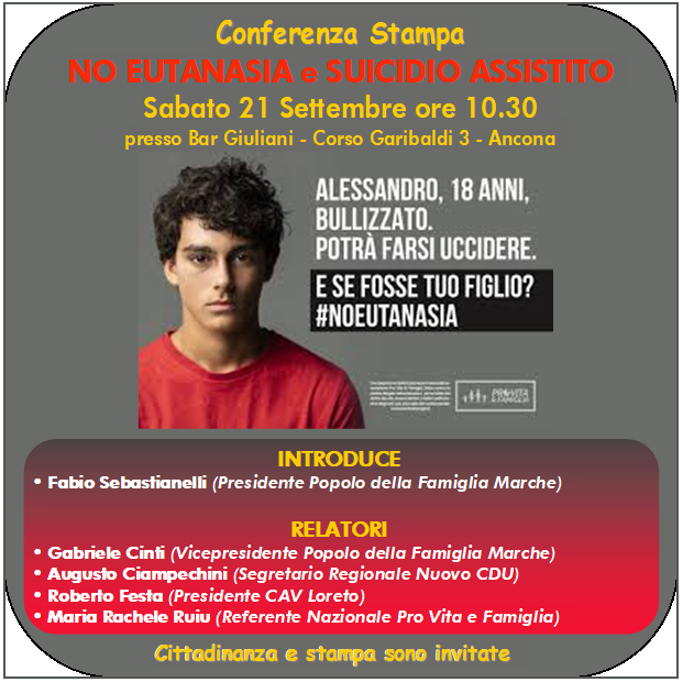 PdfMarche's tweet photo. #NoEutanasia #NoSuicidioAssistito #PopolodellaFamiglia
@FabioSebastiane
#PdFMarche
https://t.co/WAE2L60tXM https://t.co/DKYRR9Ztzz
