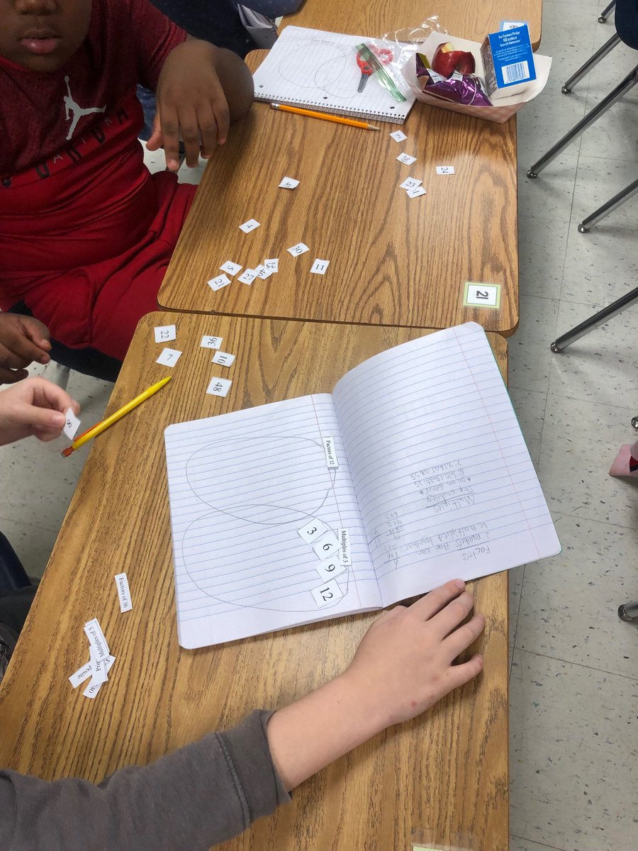 Super proud of how engaged my scholars were exploring the differences between factors &amp; multiples through various sorts today! #ONEGibson #SuccessNothingLess ⁦<a href="/GibsonGrizzlies/">Gibson Elementary</a>⁩