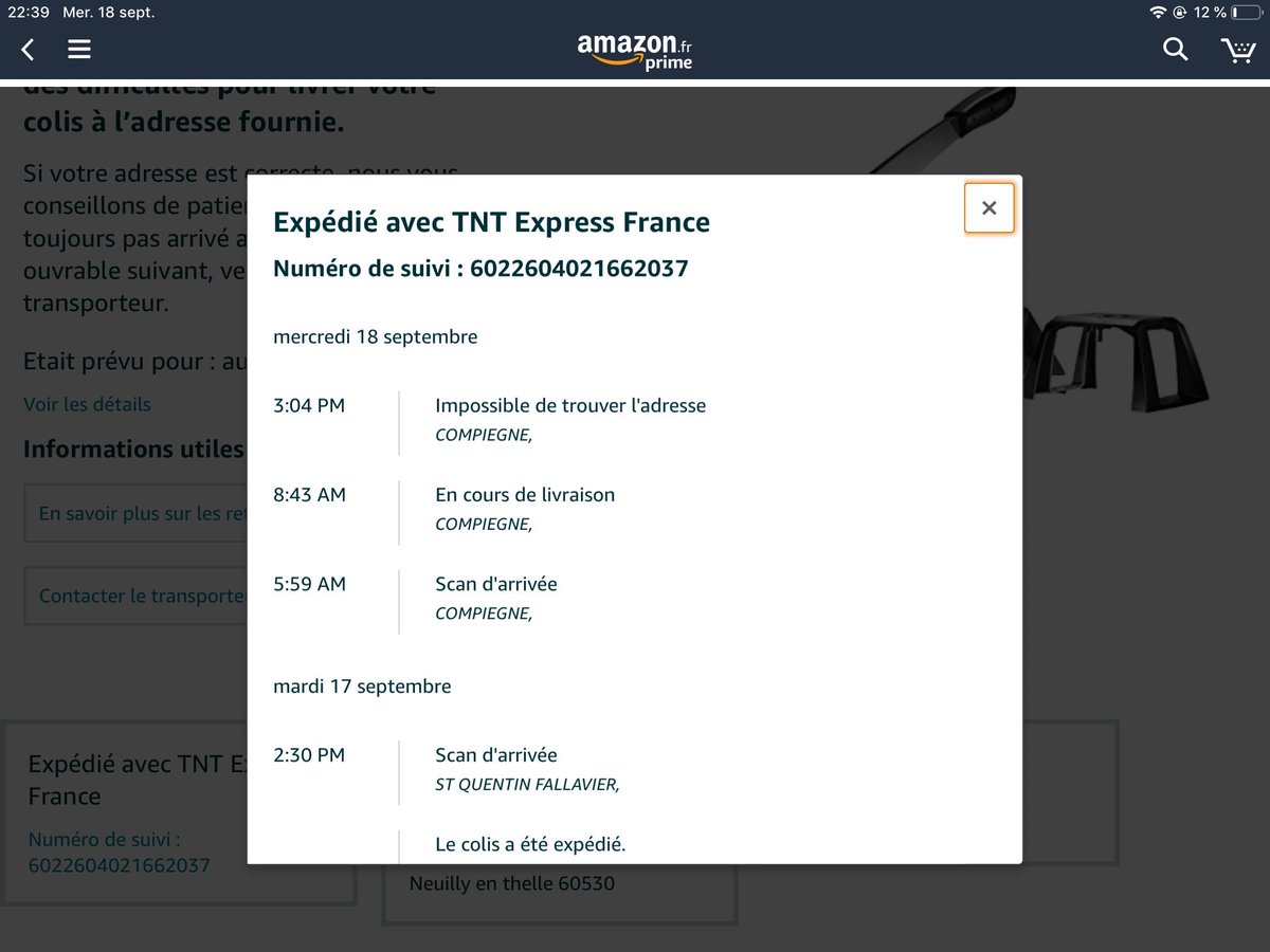 stop_actus's tweet photo. @TNT_ServClient vous m’informer que vous ne trouvez pas mon adresse sur compiegne... normal j’habite Neuilly en thelle https://t.co/iPu9ktZLve