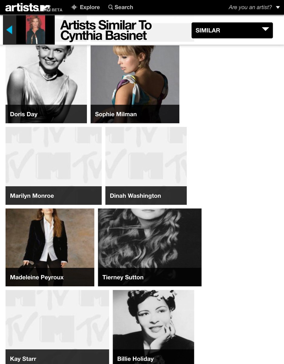 SantaBabyFans's tweet photo. #Similiar Artists #Cynthia Basinet @MTV #MTV @MTVartists https://t.co/Un3jVLDF5T