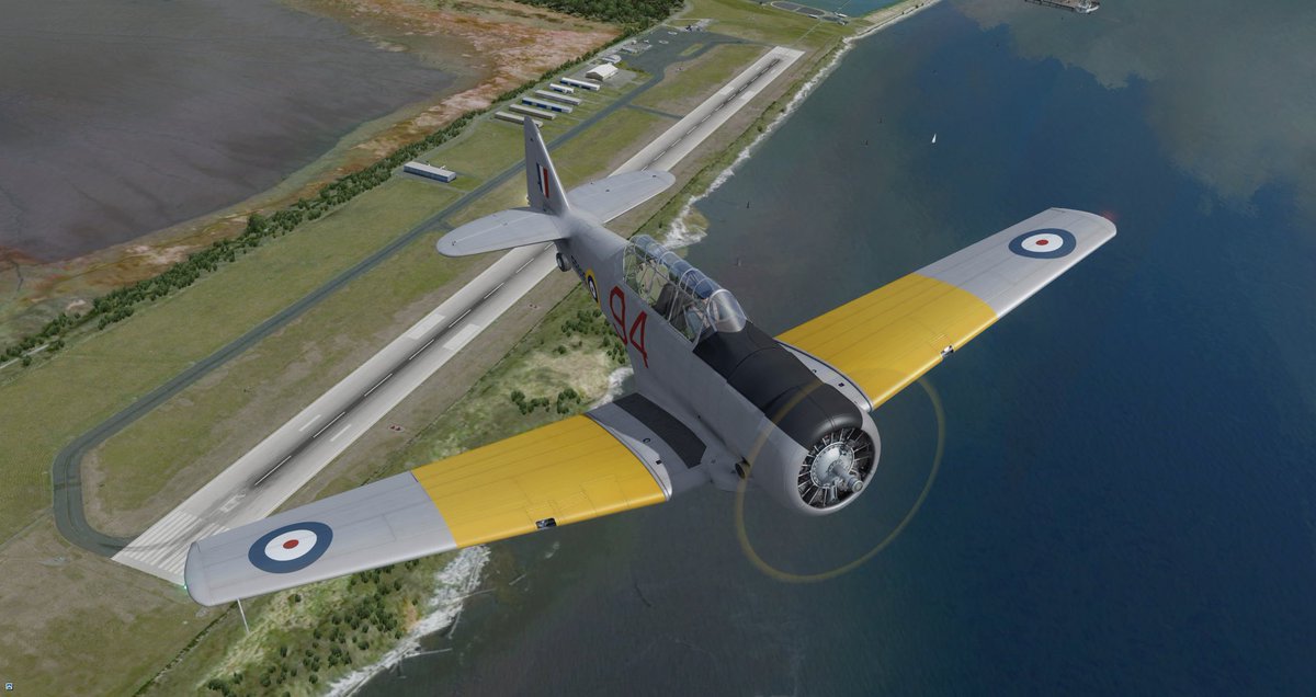 Dreamsofwings1's tweet photo. Itโs been too long! Taking up the wonderful T-6 Harvard at Bowerman #a2asimulations #bowerman #orbxsystems #t6texan #t6harvard #radialengine #warbirds #p3dv4 #instaaviation #aviationphotography #flying #aviationlovers #pilot #planespotting #wwiiaircraft #wwii #vintageaircraft https://t.co/E71uDj4fh5