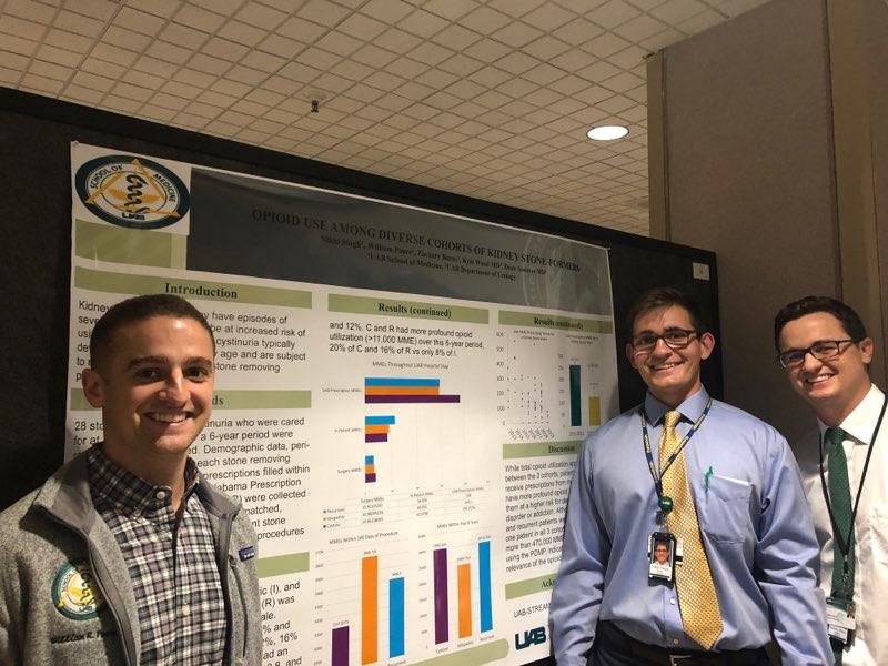 UAB Urology (@uaburology) on Twitter photo Zachary Burns, William Poore, & Nikhi Singh from @UABSOM at Med Student Research Day. Studying opioid use,health literacy, &obesity in #kidneystones. Mentors <a href="/DeanAssimos/">Dean Assimos</a> <a href="/drkyledavidwood/">Kyle David Wood</a>. šš to <a href="/Endo_Society/">Endourological Society</a> and UAB STREAMS for funding the TRIO. The future is bright! #urology Zachary Burns, William Poore, & Nikhi Singh from @UABSOM at Med Student Research Day. Studying opioid use,health literacy, &obesity in #kidneystones. Mentors <a href="/DeanAssimos/">Dean Assimos</a> <a href="/drkyledavidwood/">Kyle David Wood</a>. šš to <a href="/Endo_Society/">Endourological Society</a> and UAB STREAMS for funding the TRIO. The future is bright! #urology