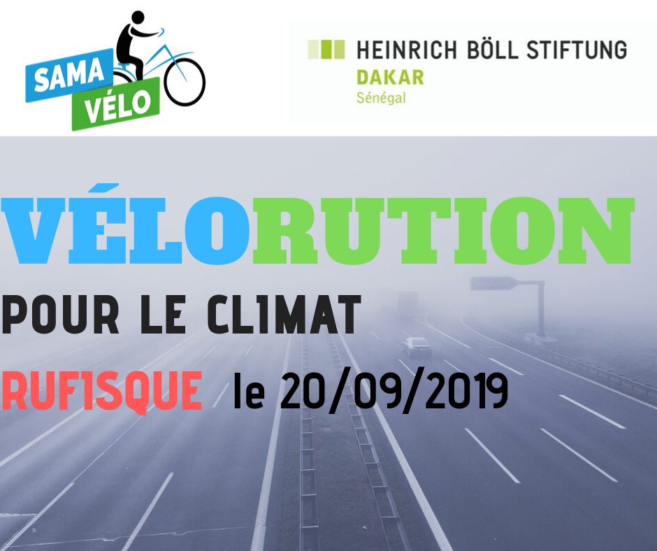 #SamaVelo sera présent au  #NdékiClimat ce 20 Septembre 2019 à #Rufisque avec <a href="/terangalab/">Teranga Lab</a>, @jvesenegal, #KadduYarakh, <a href="/350/">350 dot org</a> #ModouMbouss, les organisations de Rio et la Fondation #HBS! Nous invitons ts les cyclistes à rejoindre notre #vélorution #ClimateStrike 🌍🚲
📱 76 270 14 76