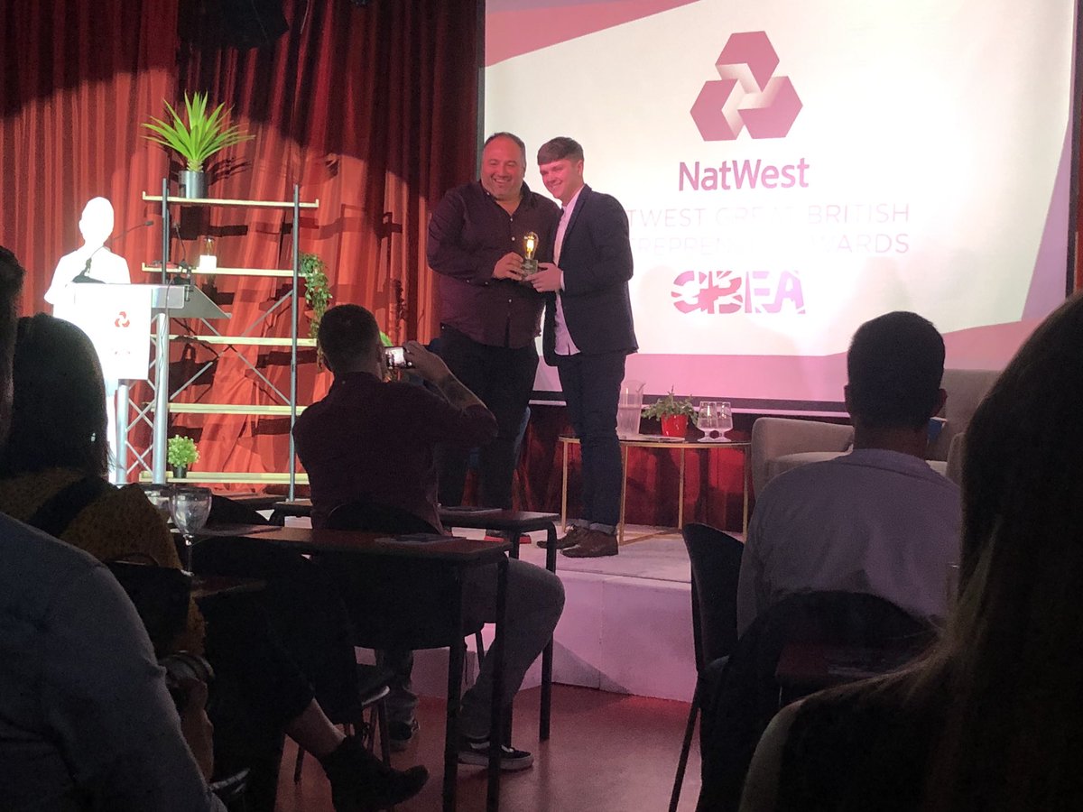 BeTheSpark's tweet photo. Great to see @EntrepreneursGB showcasing &amp; celebrating young entrepreneurial talent with their ‘Young Entrepreneur of the Year’ award 🥇✨

Huge congratulations @ClydachFarm on being tonight’s winner! What a fantastic achievement 👏🏻 #GBEACardiff https://t.co/gnIKboMRBR