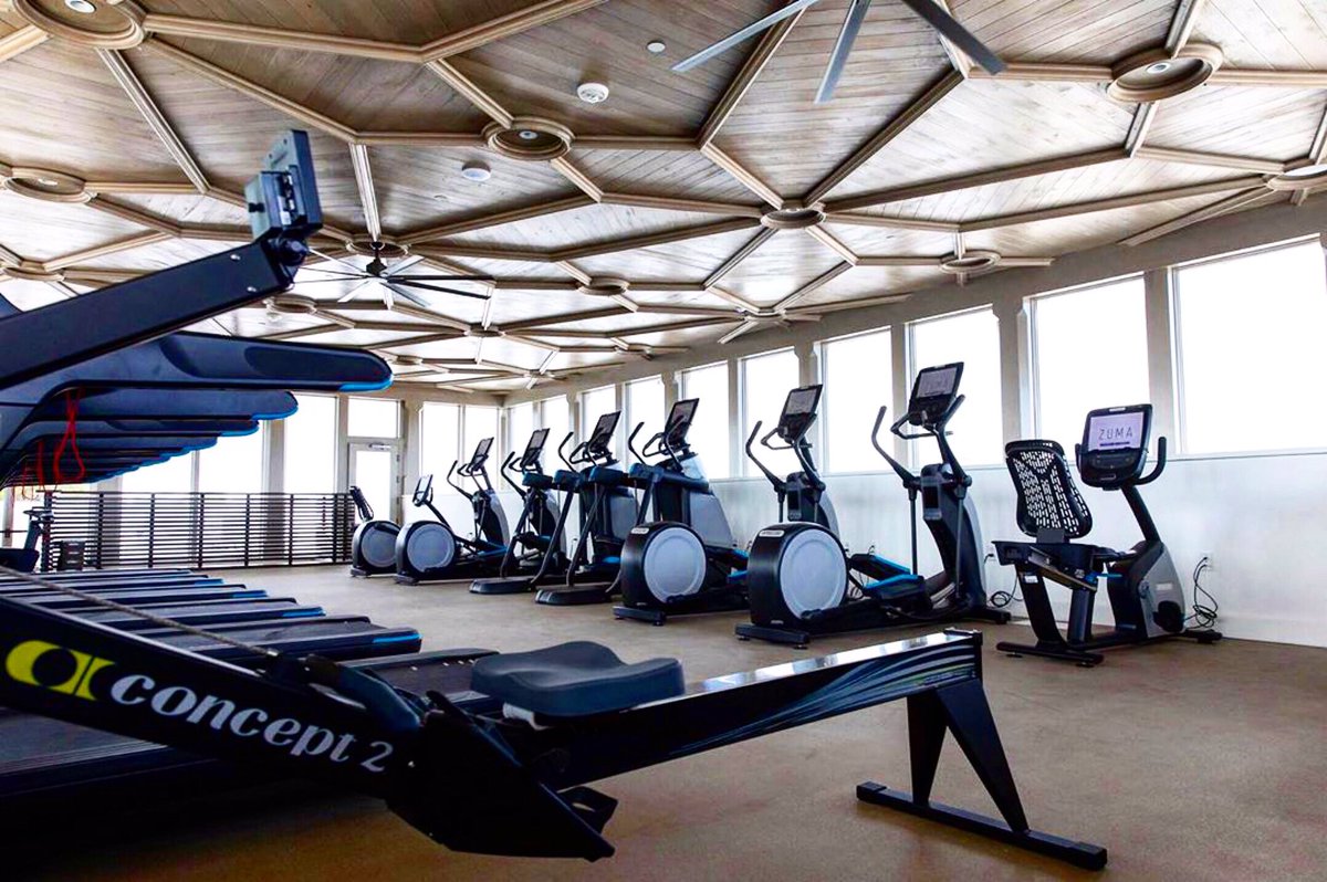 The team at @nequettearchitecture wanted the Cardio Loft at the new @zumawellnesscenter in @alysbeachfl to promote good energy—the sacred geometry in the custom wood ceiling details we created for this project help promote balance and flow! #Repost @zumawellnesscenter