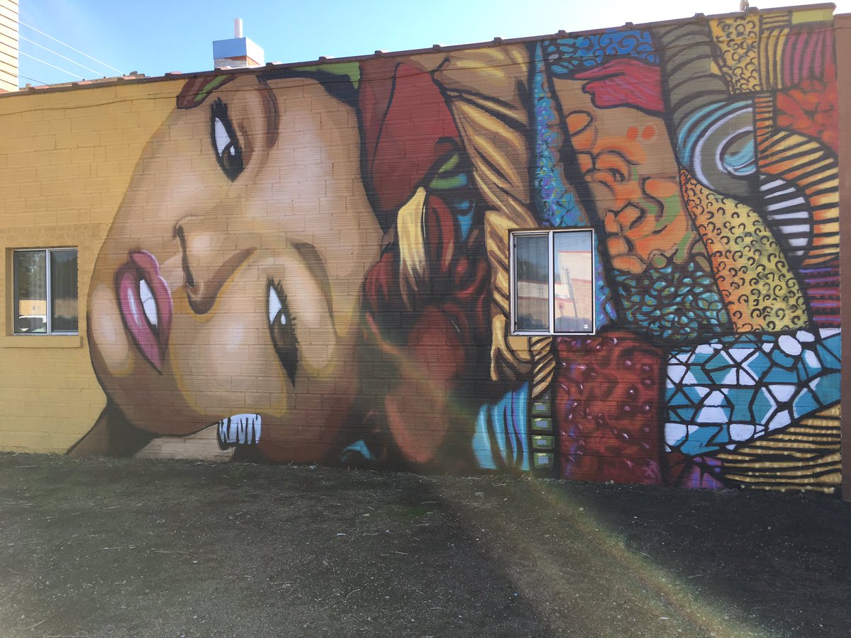 kdyerkdyer's tweet photo. Murals in an alley and parking lot in Dickinson, ND. #mural #muralart https://t.co/2cIzOEqJla