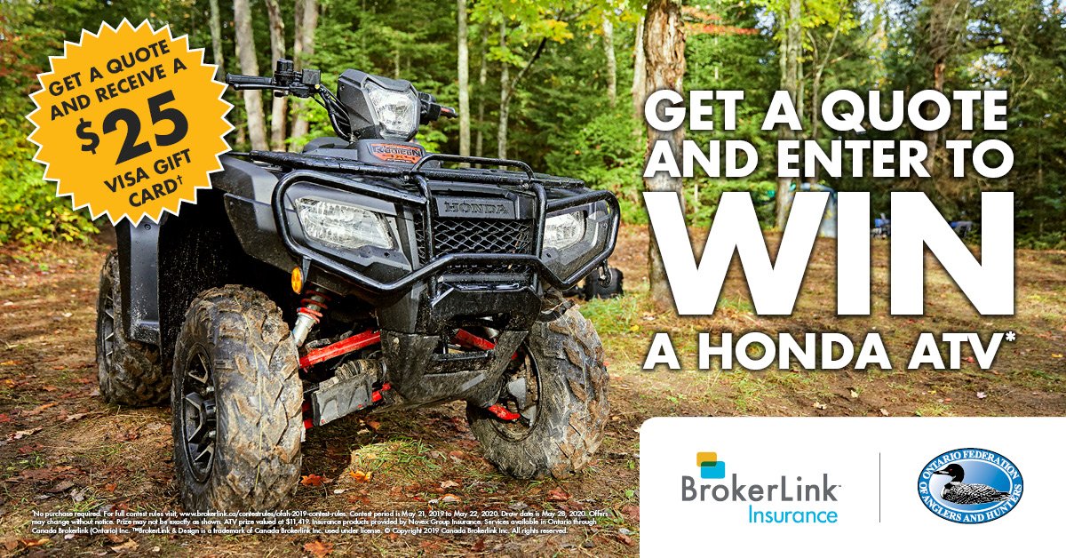 As a member of <a href="/ofah/">ofah</a> you can get a quote and enter to win a 2019 Honda Rubicon 500 ATV! Find out how you can save on insurance that’s just for you!
brokerlink.ca/ofah

#OFAH #BrokerLink #Insurance
