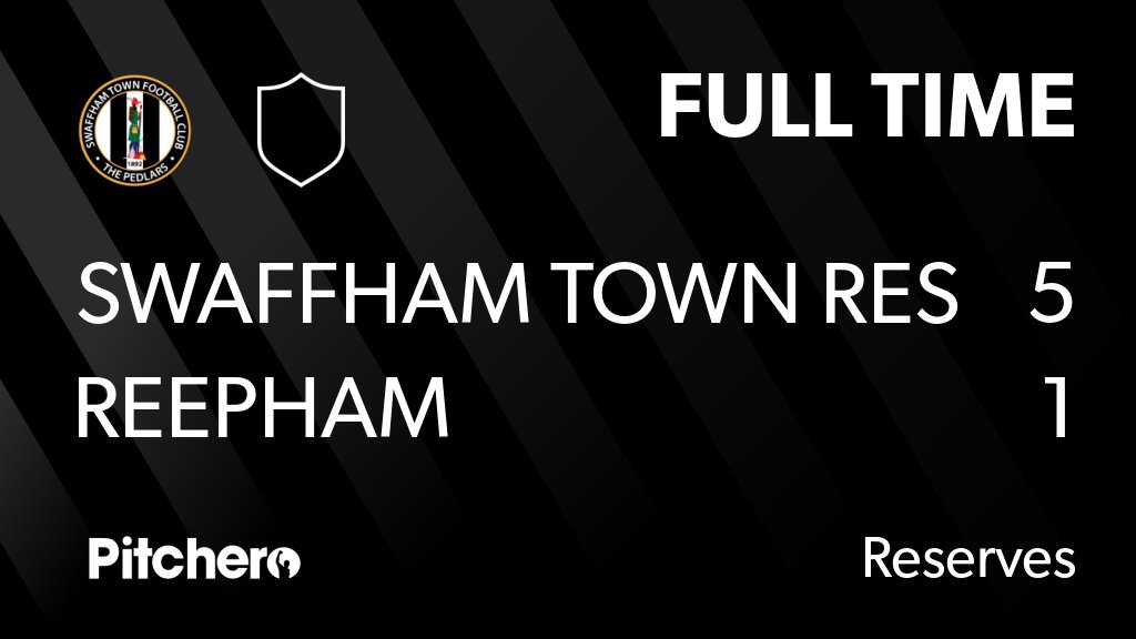 Swaffham_TownFC's tweet photo. FULL TIME: Swaffham Town Res 5 - 1 Reepham
#SWAREE #Pitchero
https://t.co/FNMpcgnEIO https://t.co/Sp9D1bbvgE