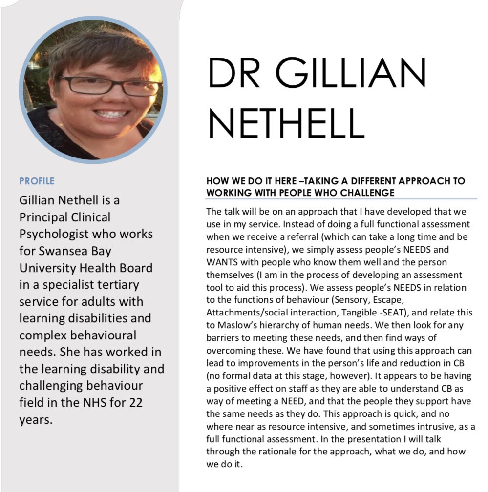 #pbsfestivalSBT #sneakpreview <a href="/PbSfestival/">PBSfestival</a> ‘Understand needs in relation to the functions of behaviour’ #whatisSEAT #sbt #specialistldservices