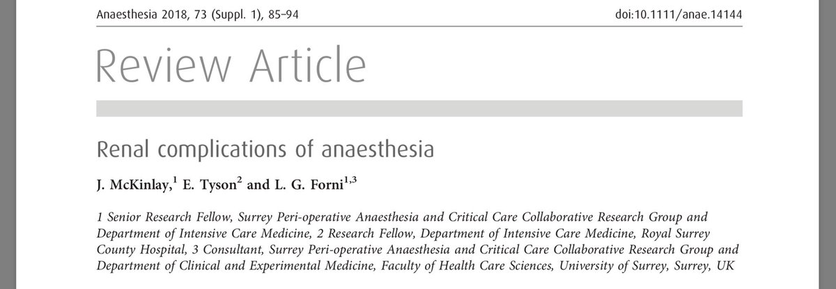 criticscartd's tweet photo. Recomendable revisión sobre #lesiónrenal #perioperatoria y cómo prevenirla/manejarla, y sobre #TCRR en #criticos que nos proponen esta semana los compañer@s de #anestesia #reanimación del Hospital de Reus @SCARTD_ACM @SCISEDAR @sedar_es https://t.co/w0Zi9k6Glb