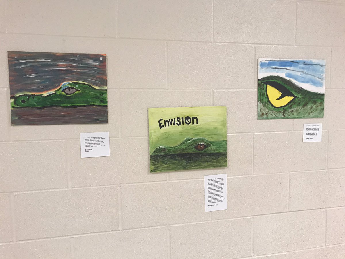 LucasClamp's tweet photo. #Envision2020RB high quality work of teachers put on display @RBHSGators from the facilitation of our visual art teachers #gatorinvasion. https://t.co/Zvp89kRfB1