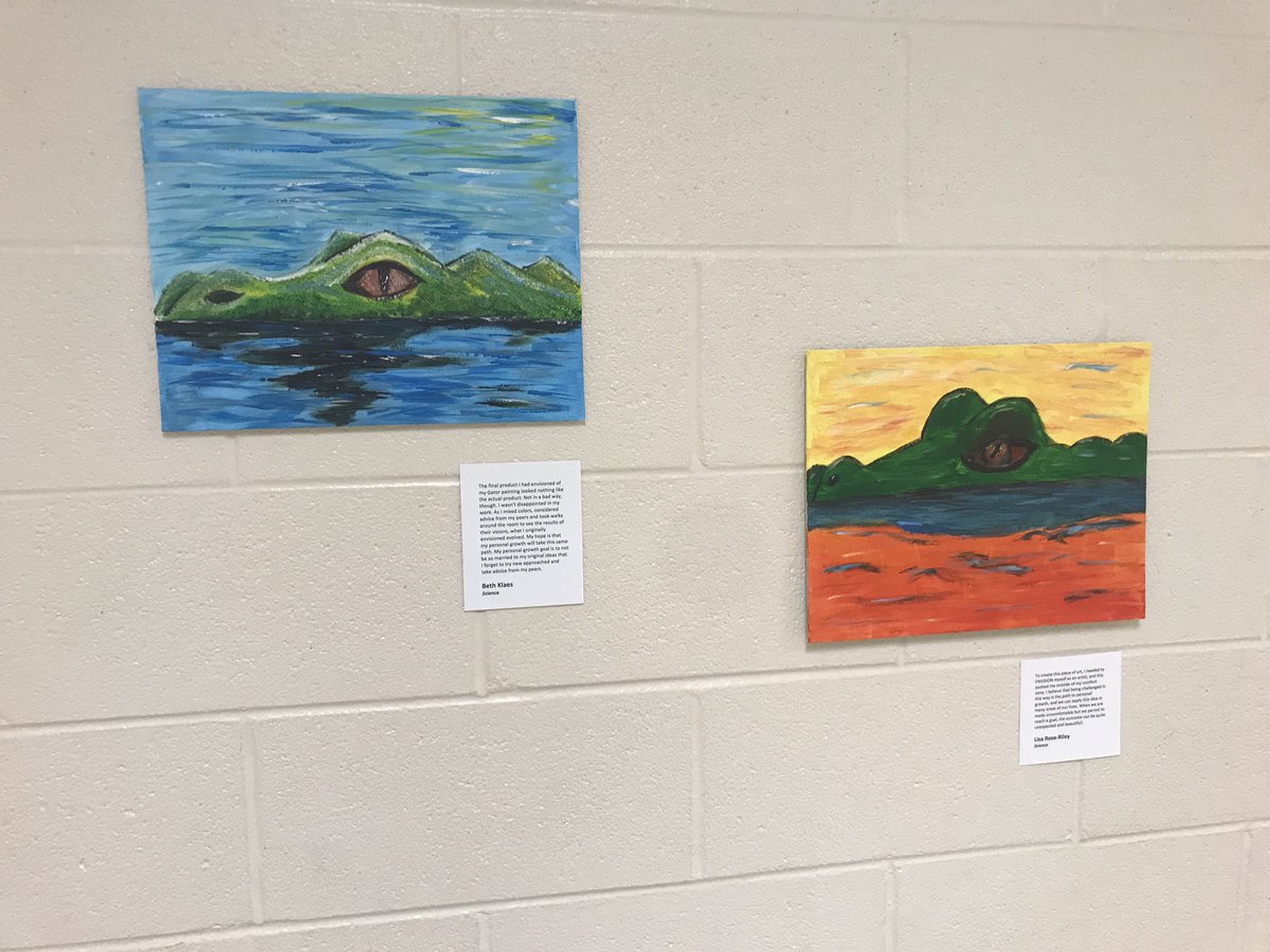 LucasClamp's tweet photo. #Envision2020RB high quality work of teachers put on display @RBHSGators from the facilitation of our visual art teachers #gatorinvasion. https://t.co/Zvp89kRfB1