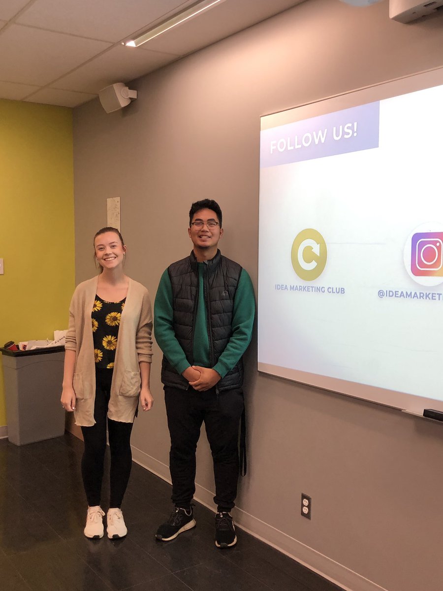 Class visit from <a href="/IMCatNAIT/">Idea Marketing Club</a> student club Execs Leanne &amp; John. Sharing the benefits &amp; fun. Check it out!