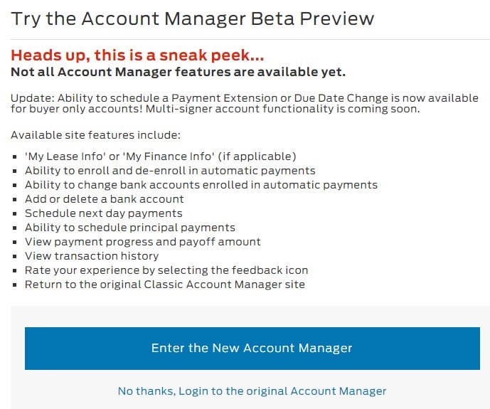 Ford Credit Account Manager - Greatest Ford