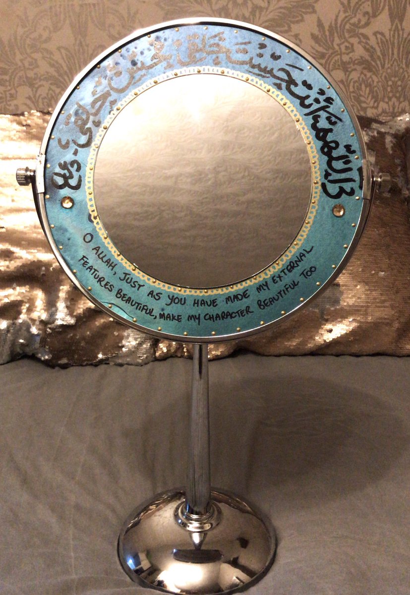 Personalised decorative mirror with a dua to read when looking at your reflectionNow available to order on request. Can be made according to your own choiceThis mirror is also available for purchase Instagram: zm_canvas_art