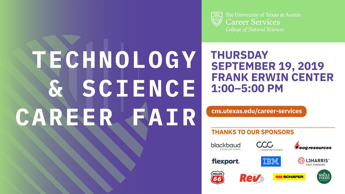 TexasScience's tweet photo. Don't forget that the Technology &amp; Science Career Fair is tomorrow (9/19) from 1-5 pm! 

Find tips, reminders, a list of employers in attendance &amp; other details at https://t.co/2aWSj0yNuc https://t.co/GEWFdSnMIt