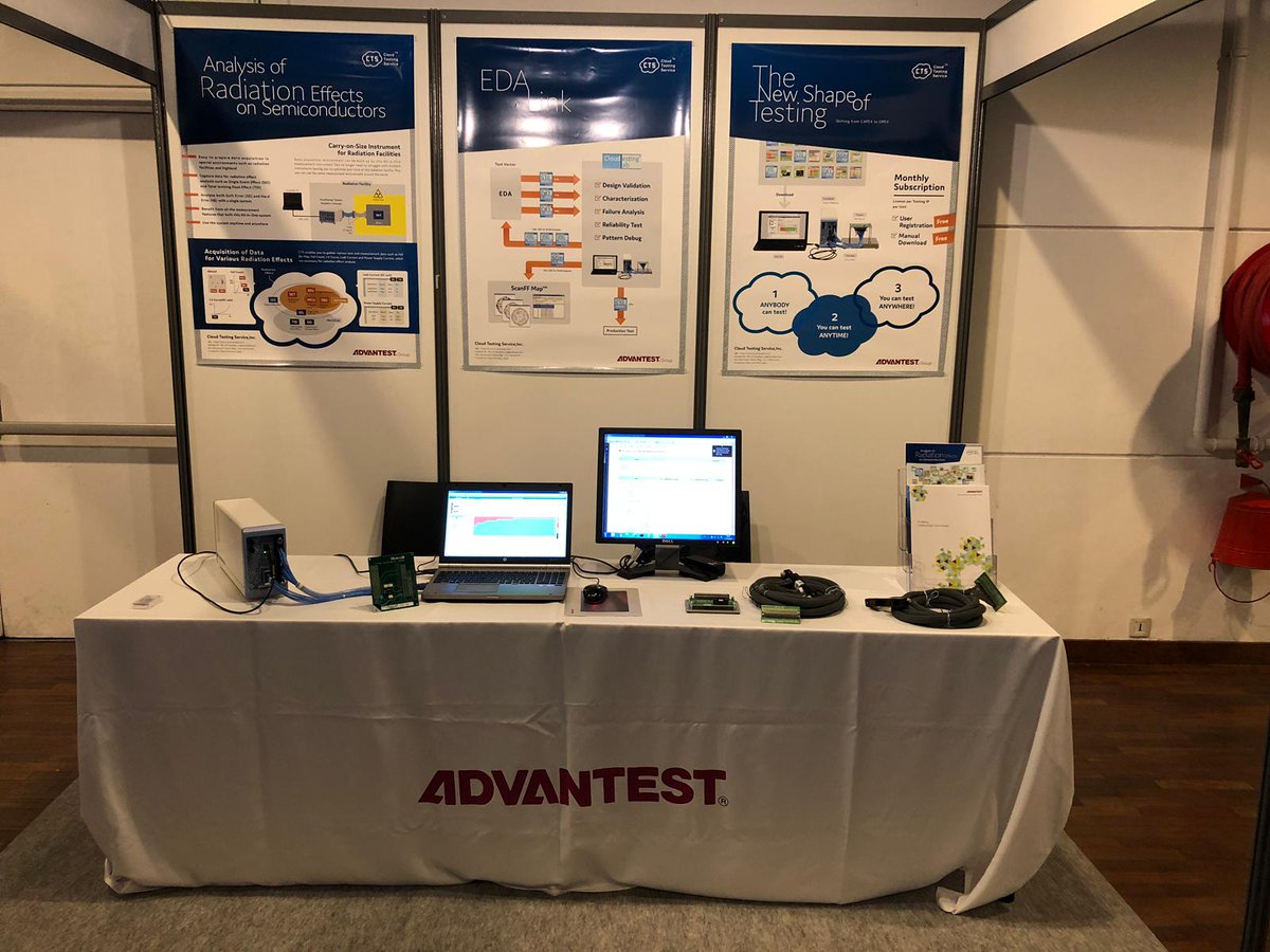Advantest_ATE's tweet photo. If you're attending #RADECS 2019 this week at the Corum Congress Centre, stop by stand #38 where #Advantest is demonstrating its unique cloud-based #test solution, which offers the latest high-quality test methods utilizing on-demand IP, characterization tools, analysis and more https://t.co/QZYg2YL20X