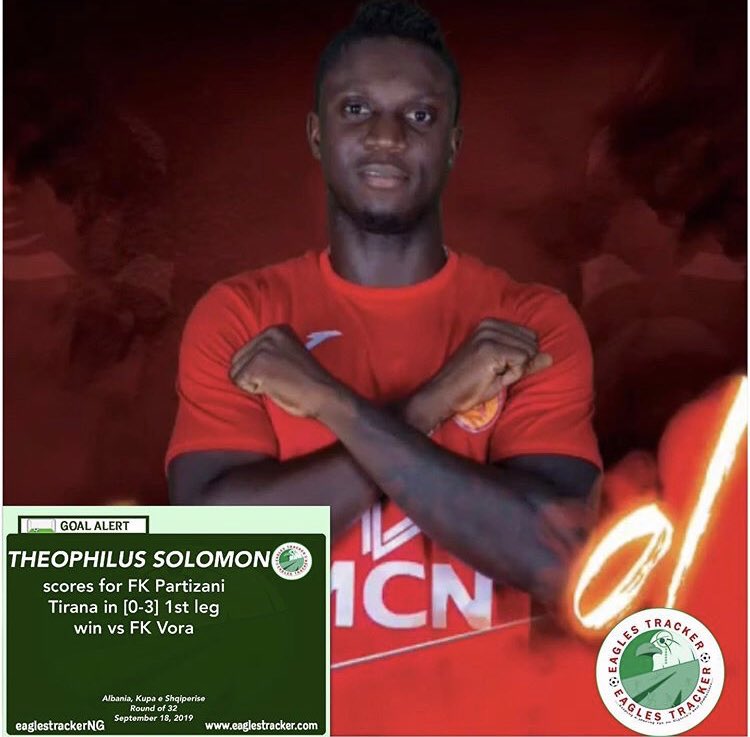 Home of Nigerian Football on X: Theophilus Solomon scored the winning goal  for #fk #partizani in their [1-2] #Albania #kategoria #superiore win vs #kf  #tirana —————————————— More on  Link in  @eaglestrackerng