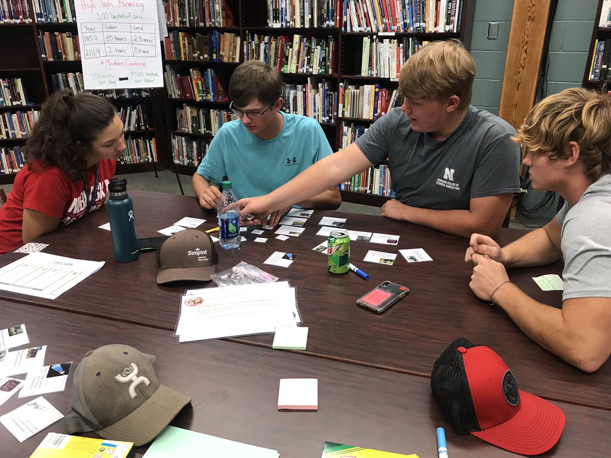NebraskaAITC's tweet photo. It’s been a great day in Northwest Nebraska training Alliance, Minatare, and Garden County high school to be a part of the 2019-2020 Connecting Chapters Program! #agliteracy #learnthendo #ffa https://t.co/xkDArw5tK4