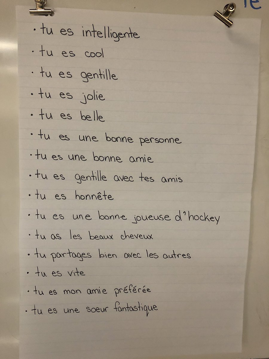 MmeCorbin's tweet photo. Nous sommes super gentils en 3e année. Our class brainstormed several kind words for our Étoile de la Semaine (Star of the Week). #frimm @CentennialSchoo #students #withkindness https://t.co/hZE6JefQcB