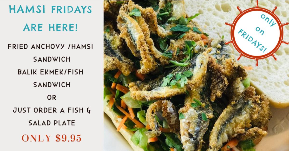 MediterraFish's tweet photo. Don't cook on Fridays!Fresh Anchovy/Hamsi Fridays are here! Or just check out our menu online!Let us do the cooking and don't worry about the dishes:) - https://t.co/GrLep5mPJT https://t.co/W35kIXcM9Q