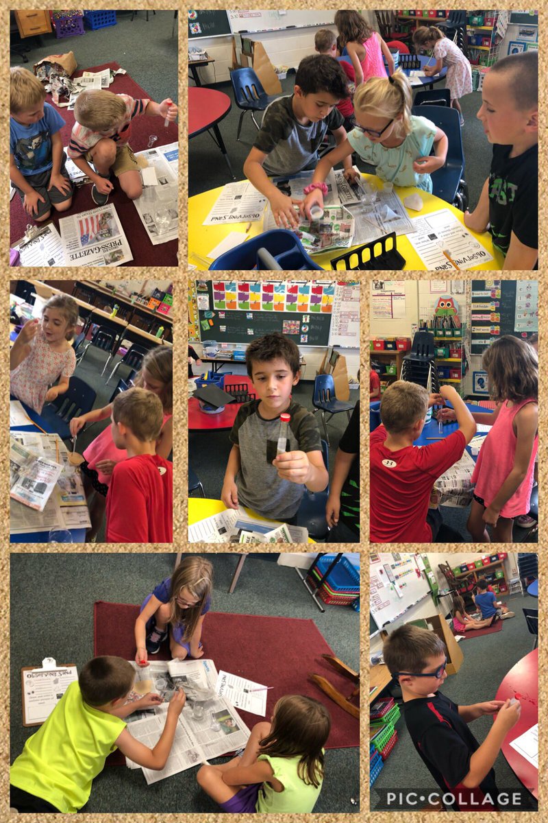 Sand Observations &amp; Experiments. Incredible teamwork! <a href="/PCSD_LN/">Lannoye Elementary</a> #RaiderStrong