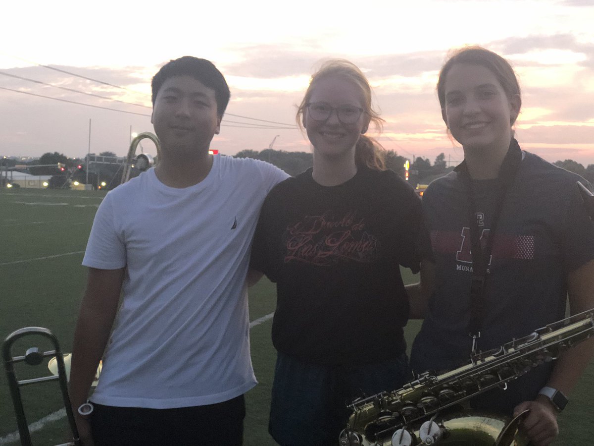 pldrummajors's tweet photo. September 16th 2019:
Chris-Best Marcher
Emily-Best Section Leader
Carrie-Best performer https://t.co/hs4QwdKk22