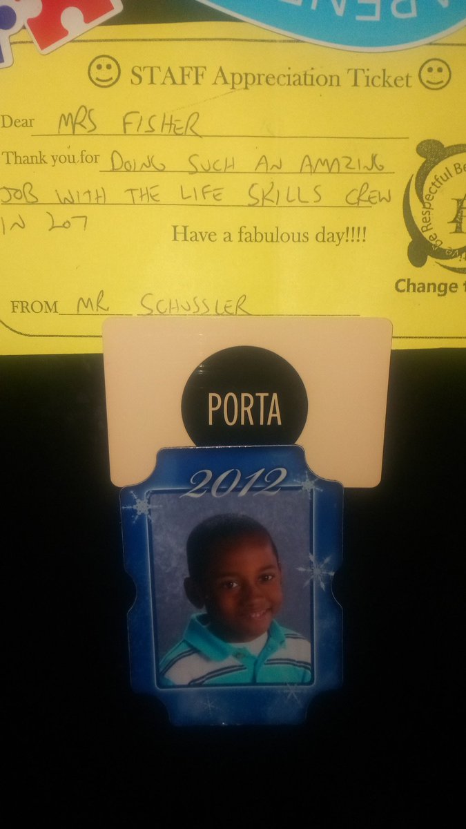 Yaaaay!  So today I received a Staff Appreciation card and a $25 gift certificate to Porta. Thank you Mr. Schussler for allowing me to contribute to our classroom. Thank you <a href="/MrGrassoAP/">MrGrasso</a> for working diligently to boost staff morale! BTW our staff meeting treat was delish! #DMLKWAY