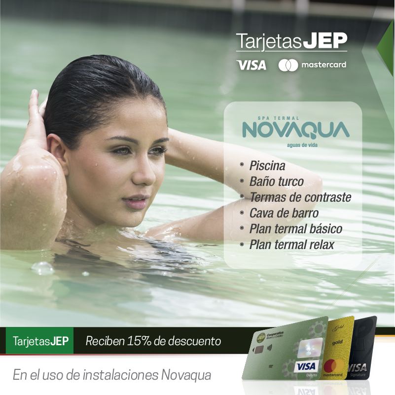 CooperativaJEP's tweet photo. Paga con tus #TarjetasJEP y obtén 15% de descuento en el uso de instalaciones en #Novaqua. Ver promoción ➡️ https://t.co/24ZeD0gChB https://t.co/0VBXL4VWip