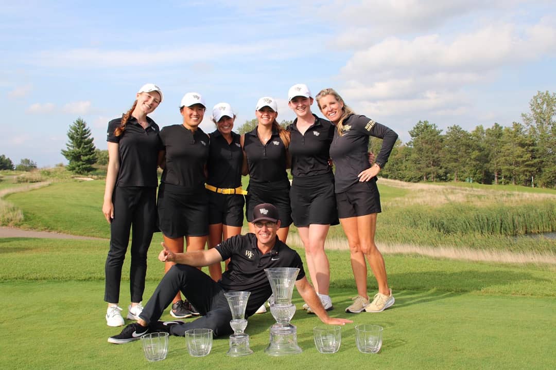 llaurenwalsh's tweet photo. Amazing to get the win this week with these girls at the Annika Intercollegiate! @WakeWGolf #godeacs 🎩 https://t.co/DrGiDCwP6k
