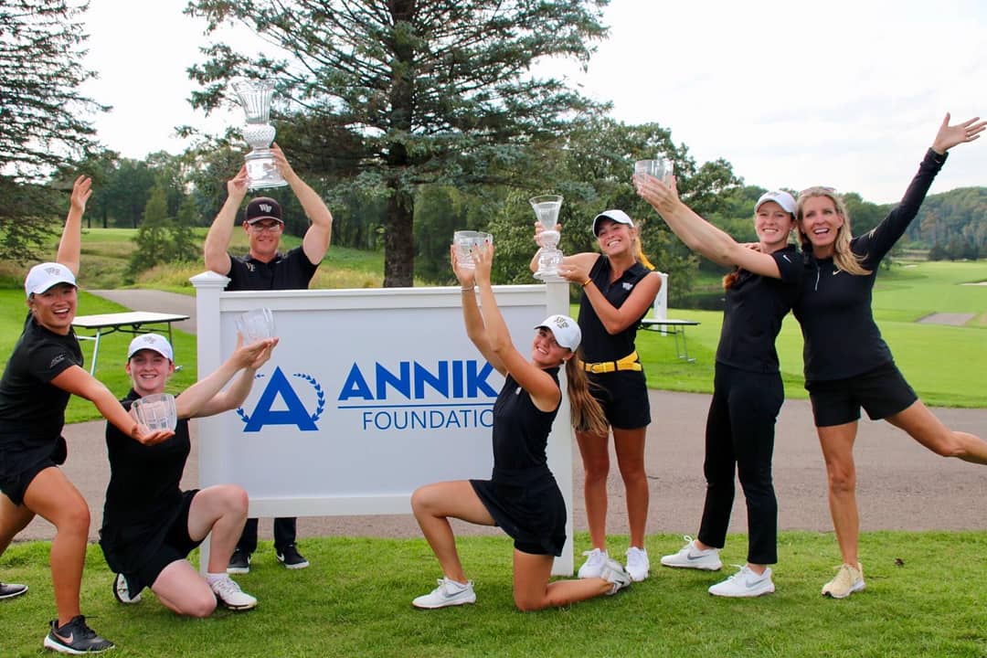 llaurenwalsh's tweet photo. Amazing to get the win this week with these girls at the Annika Intercollegiate! @WakeWGolf #godeacs 🎩 https://t.co/DrGiDCwP6k