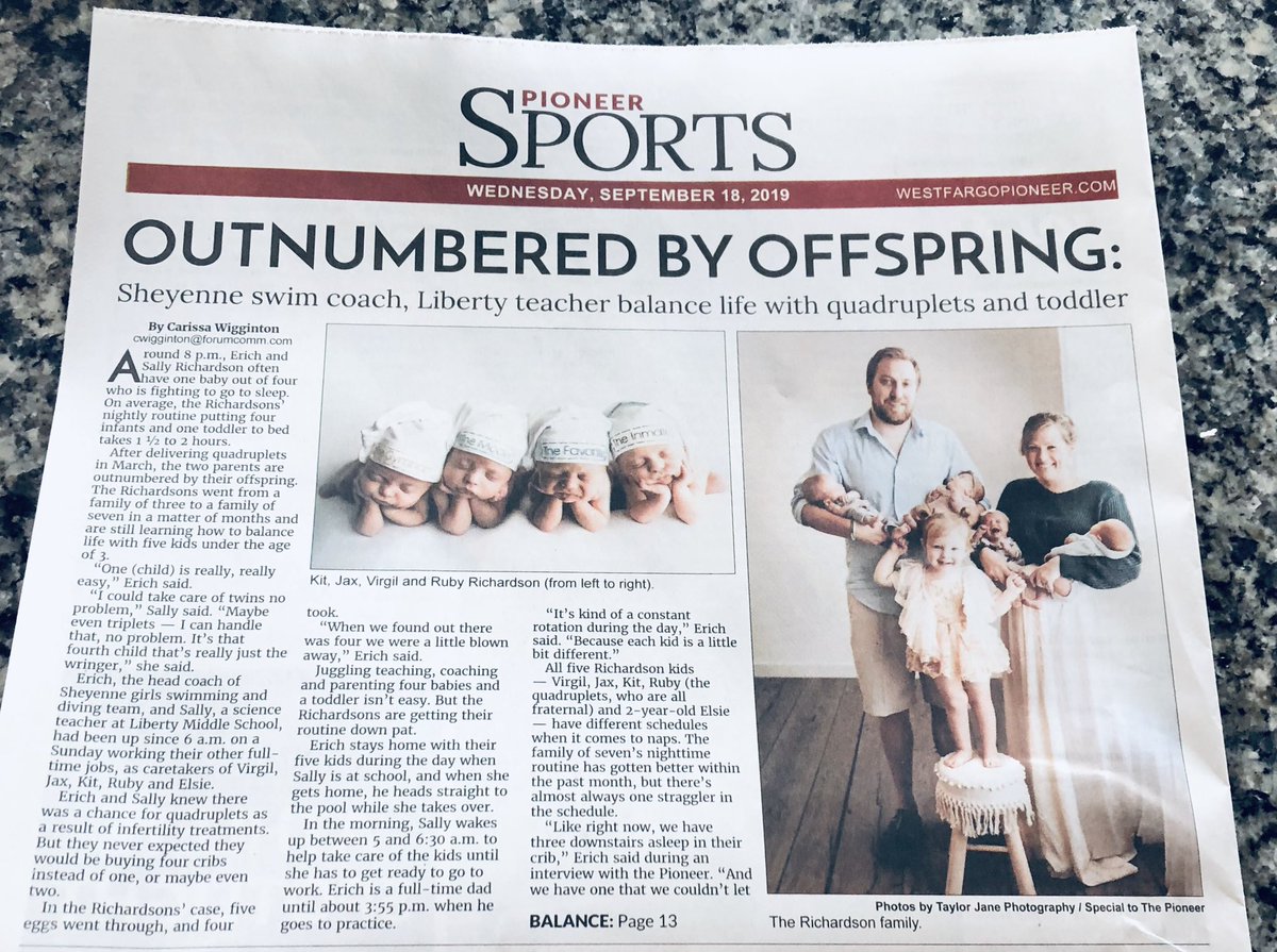 YMCAKatelyn's tweet photo. Our very own Swim Coach, Erich made the @westfargo !! https://t.co/9xuoO9Jr8Z