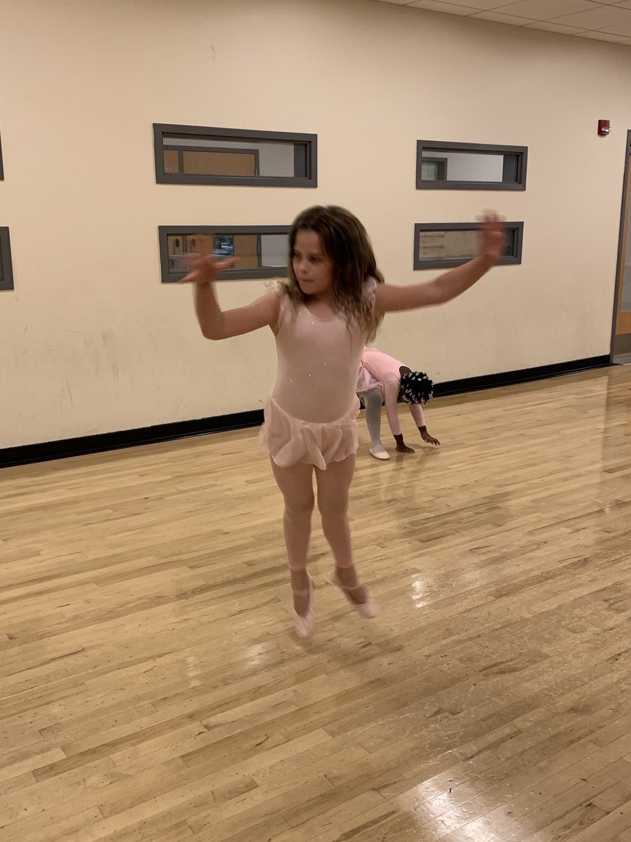 A year 2 student practicing some of her moves while saying “wow I’m getting hot. I guess ballet really is a sport”. 💕