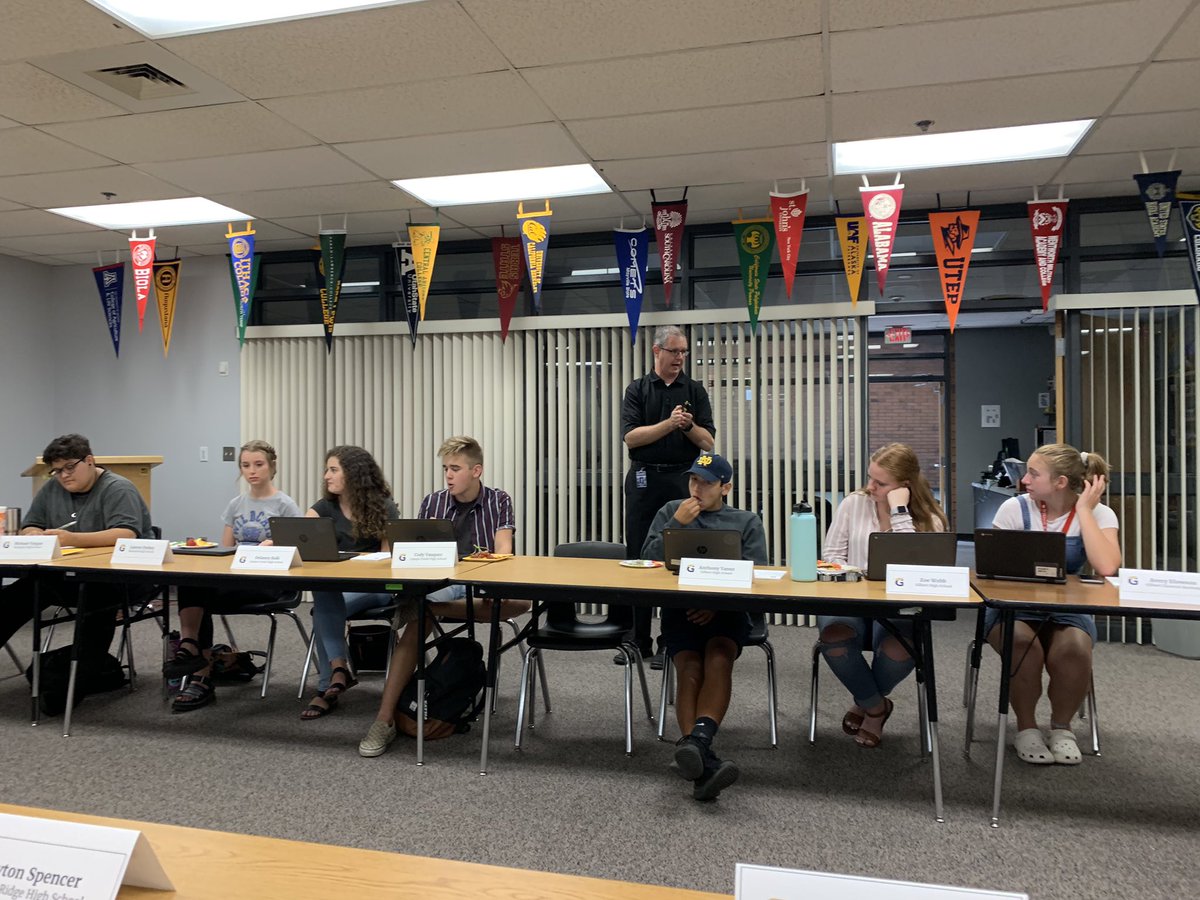 Superintendent Student Senate being hosted by Gilbert High. Mr. Stroud, principal of GHS, reviewing the history of GHS and what makes GHS so awesome!!! Love these students!
#ConnectCreateCare