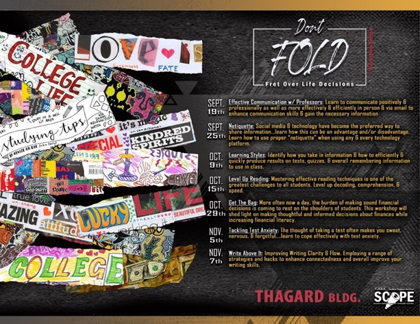Under pressure ? but you won’t FOLD ‼️ Join SSS SCOPE as we jump into our workshop series “Don’t Fold” this semester! Come out tomorrow September 19th at 3pm in Thagard 211 as we discuss ways to effectively communicate with Professors 👩‍🏫 #DontFold #series #SCOPE #CARE