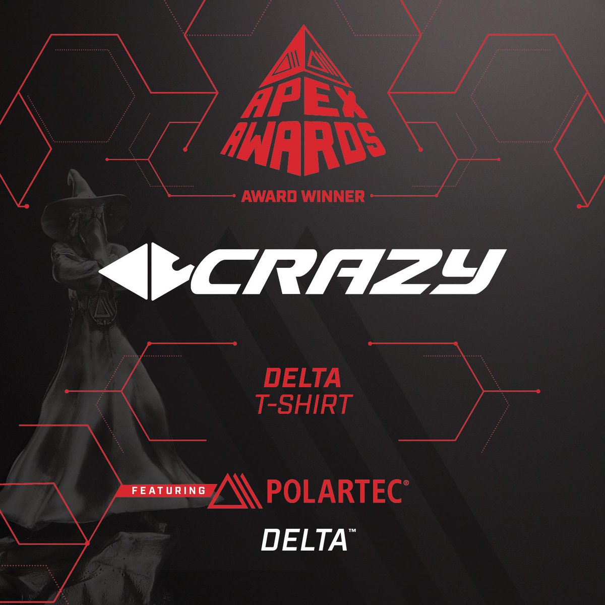 Polartec's tweet image. Crazy? Don’t mind if we do! Congrats to Crazy Idea the Italian ski brand for winning a 2019 APEX Award for their custom printed Delta shirt, designed for summer training in the hottest conditions
#premierevisionparis #polartec #madewithpolartec #scienceoffabric #polartecapex