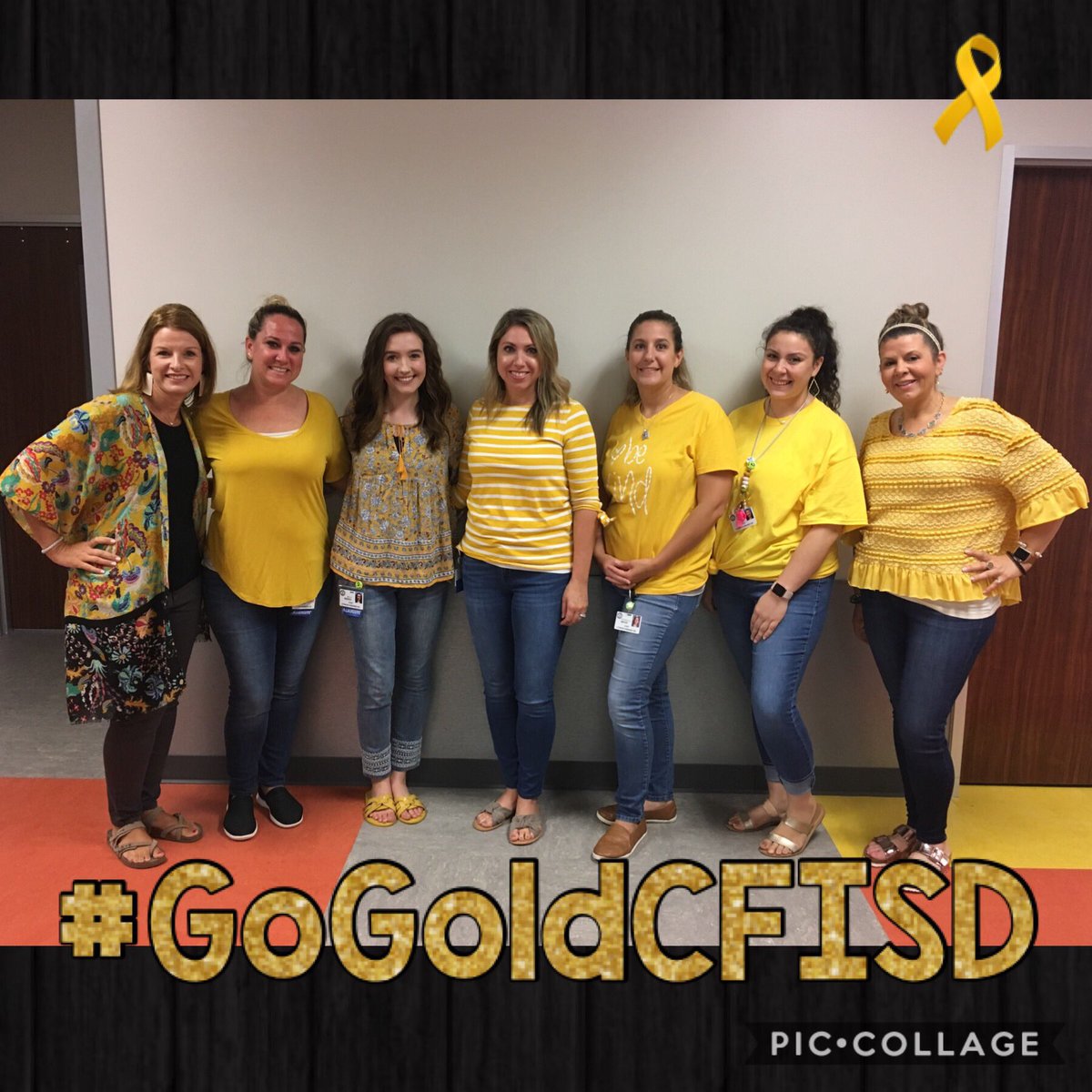 Sporting our gold today to support those affected by childhood cancer💛🎗<a href="/cfisdwells2nd/"><a href="/CFISDWells/">Wells Elementary</a>2nd</a> @CFISDWells #GoGoldCFISD #ExploreWells