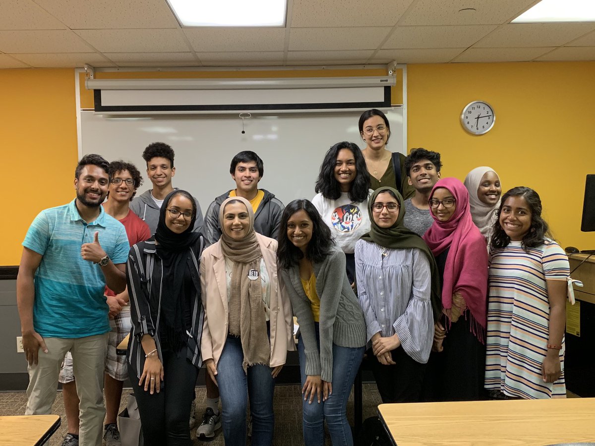DanyaRafiqi's tweet photo. Had a blast talking with @uiowa Muslim Student Association feeling left out of the political process growing up and why I’m proud to be on @TeamBeto, elevating the voices of everyone in our democracy https://t.co/eCLcxWWibY
